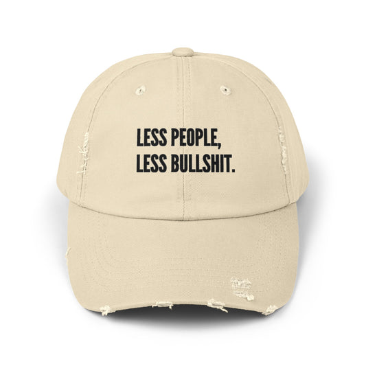 Less People Distressed Cap