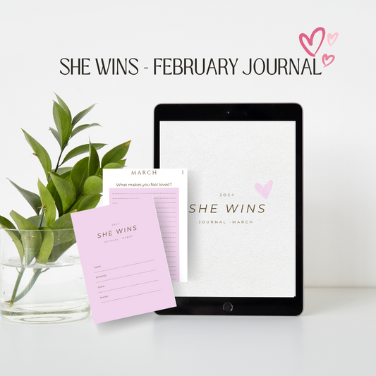 She Wins! March E-Journal: Daily Prompts for Empowered Women