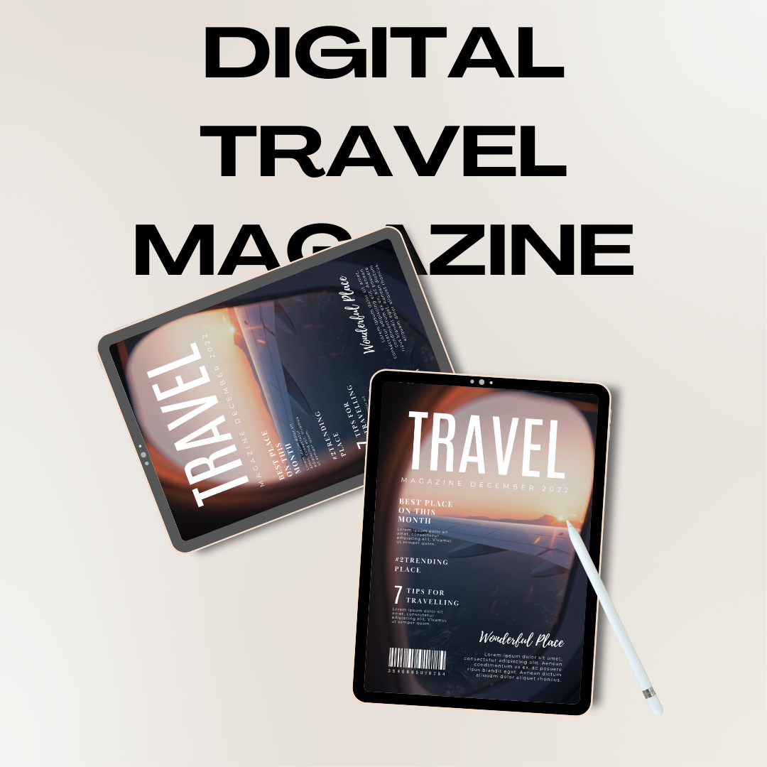 Travel Magazine Digital Scrapbook: Airplane Edition