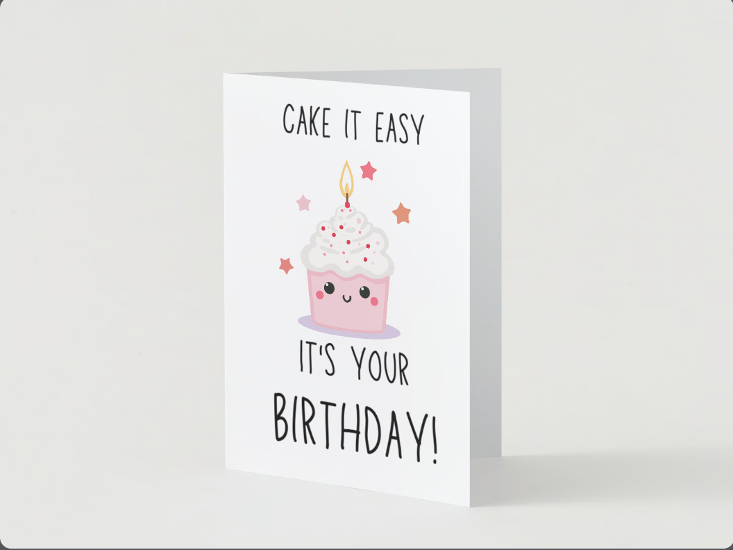 Funny Cupcake Birthday Card